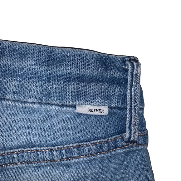 Mother Light Blue Looker Ankle Fray Jeans Size 25 Made In USA - Picture 5 of 9